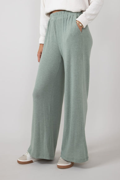 Wide Leg Lounge Pants for Women in Olive