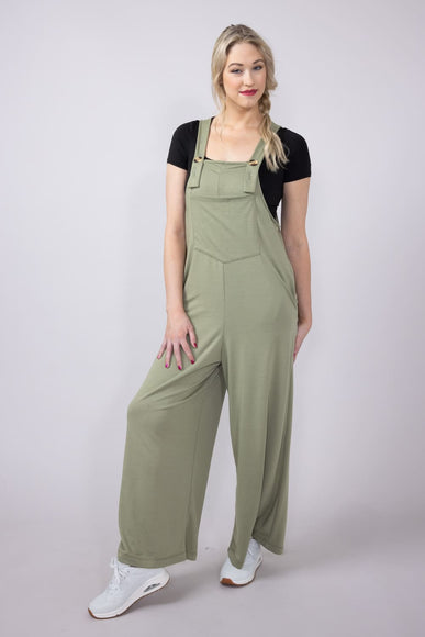 Pouch Pocket Overall Onesie Jumpsuit for Women in Sage