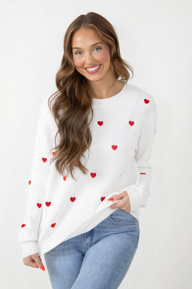 Miracle Heart Sweater for Women in White