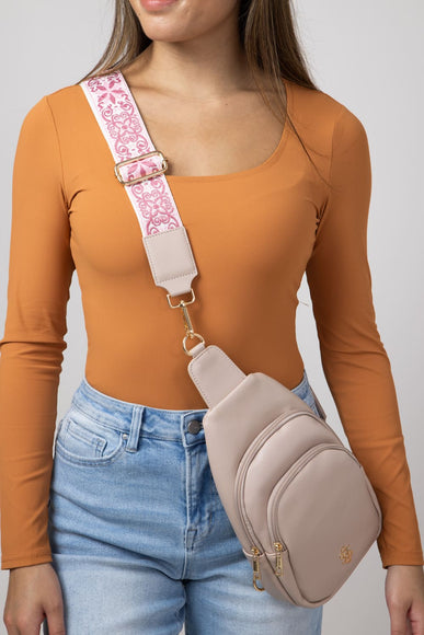 Simply Southern Sling Bag in Almond Tan