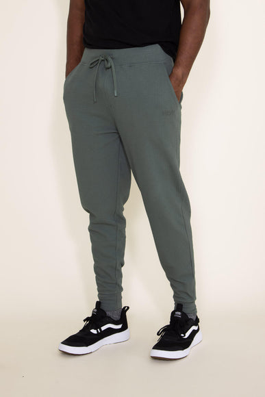 1897 Active Diamond Stretch Joggers for Men in Olive Green