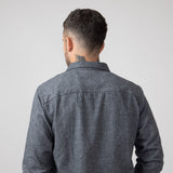 1897 Legends Herringbone Flannel Shirt for Men in Charcoal