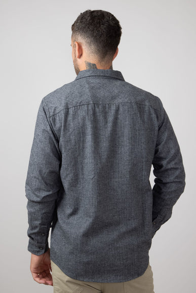 1897 Legends Herringbone Flannel Shirt for Men in Charcoal