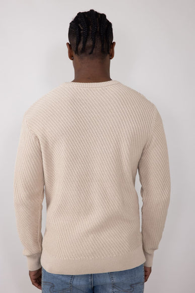 1897 Original Diagonal Crewneck Knit Sweater for Men in Peyote Beige