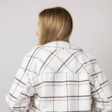 Cropped Plaid Shacket for Women in Open Window