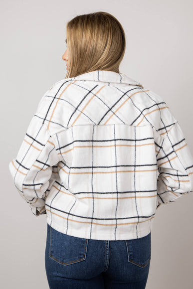 Cropped Plaid Shacket for Women in Open Window