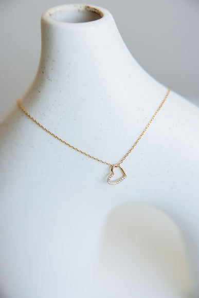 Half Heart Necklace in Gold