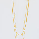 Triple Chain Necklaces in Gold