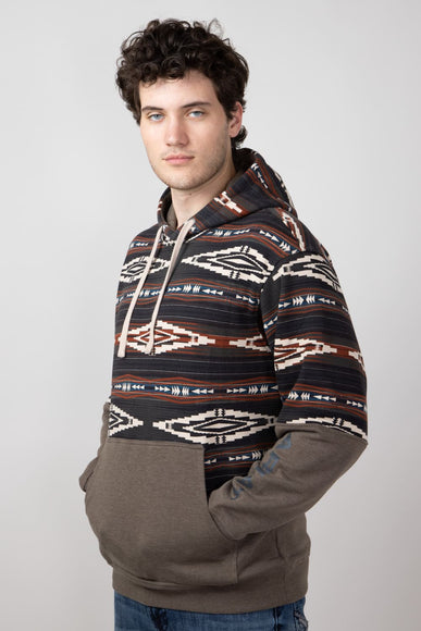 Ariat Color Block Hoodie for Men in Brindle