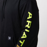 Ariat Rebar Graphic Hoodie for Men in Black/Lime