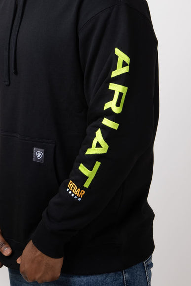 Ariat Rebar Graphic Hoodie for Men in Black/Lime