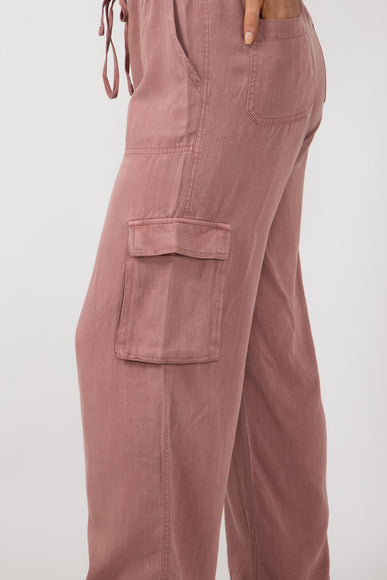 Cargo Drawstring Pants for Women in Marsala