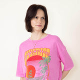 Billabong Sunrise To Sunset Graphic T-Shirt for Women in Paradise Pink