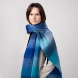 Blanket Scarf for Women in Blue