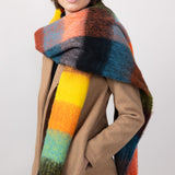 Blanket Scarf for Women in Orange