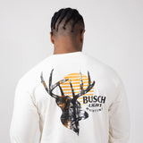 Brew City Buck Hunting Camo Long Sleeve T-Shirt for Men in Cream