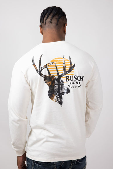 Brew City Buck Hunting Camo Long Sleeve T-Shirt for Men in Cream