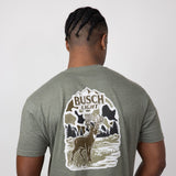 Brew City Camo Deer T-Shirt for Men in Green