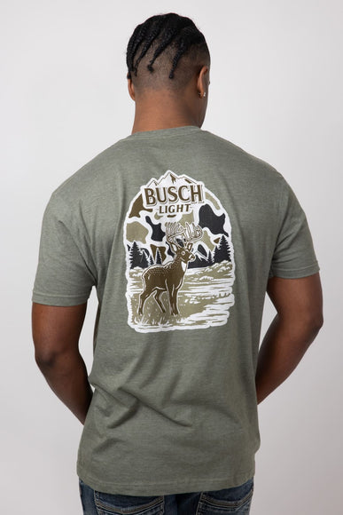 Brew City Camo Deer T-Shirt for Men in Green