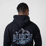 Busch Light Neon Logo Hoodie for Men in Black