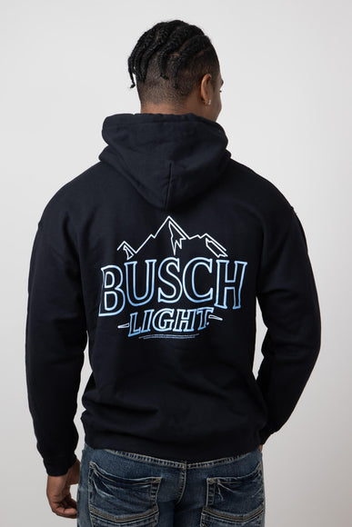 Busch Light Neon Logo Hoodie for Men in Black