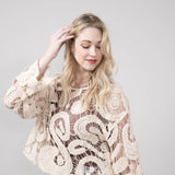 Crochet Top for Women in Natural