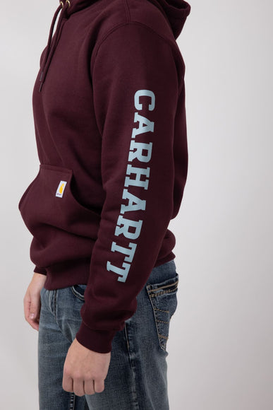 Carhartt 1889 Rain Defender Loose Fit Midweight Logo Graphic Sweatshirt for Men in Port