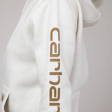 Carhartt Logo Sleeve Midweight Hoodie for Women in White