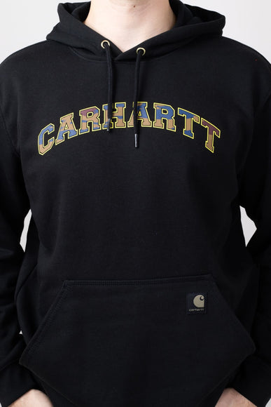 Carhartt Loose Fit Midweight Camo Logo Graphic Sweatshirt for Men in Black