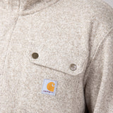 Carhartt Midweight Pocket Fleece Quarter Zip for Men in Oat Milk