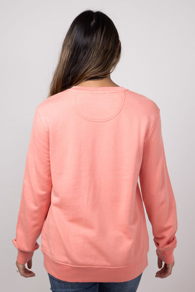 Carhartt Midweight Tencel Crewneck Sweatshirt for Women in Aged Coral