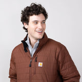 Carhartt Rain Defender Insulated Rain Jacket for Men in Mocha