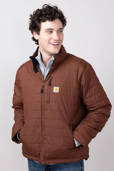 Carhartt Rain Defender Insulated Rain Jacket for Men in Mocha