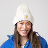 Carhartt Rib Knit Beanie in Oat Milk