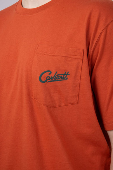 Carhartt Relaxed Fit Lightweight Camp Graphic T-Shirt for Men in Red