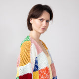 Checkered Cardigan for Women in Multi