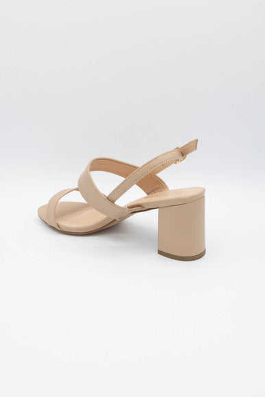 De Blossom Alba Strap Heels for Women in Nude