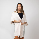 Elan Contrast Cardigan for Women in Off White