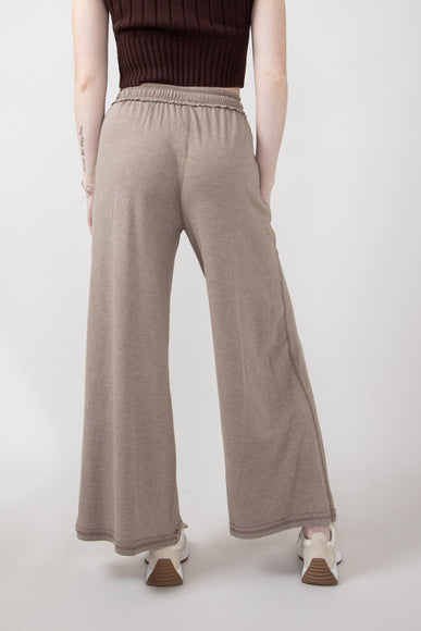 Wide Leg Soft Lounge Pants for Women in Mocha