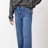 Hidden High Rise Cuffed Dad Jeans for Women