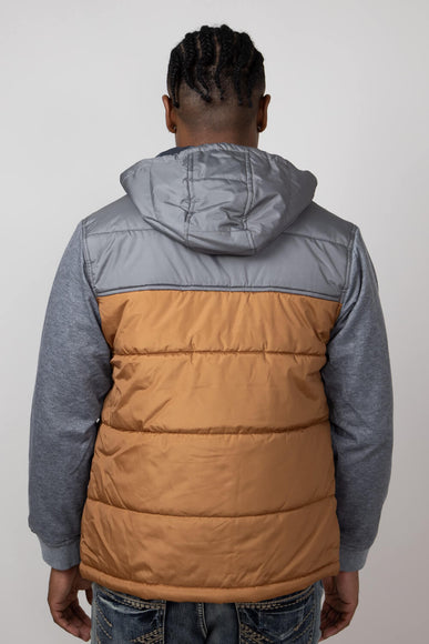 Hooded Vest Jacket for Men in Pumpkin Spice