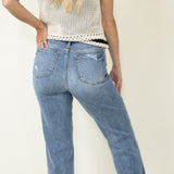 Judy Blue High Rise Straight Destructed Ankle Jeans for Women