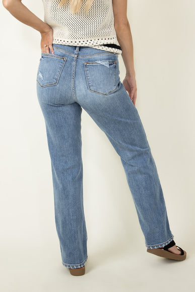 Judy Blue High Rise Straight Destructed Ankle Jeans for Women