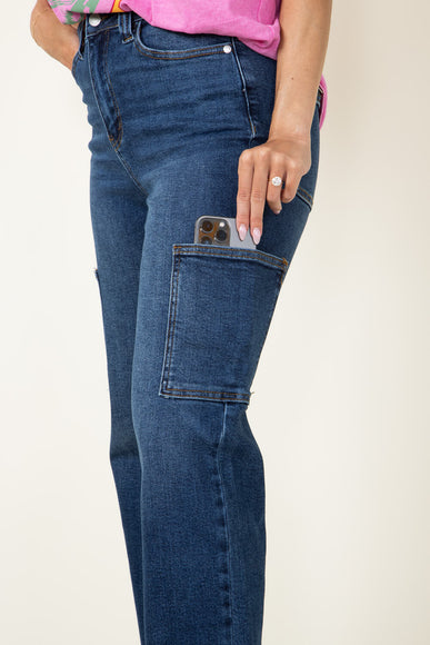 Judy Blue High Rise Wide Leg Cargo Jeans for Women