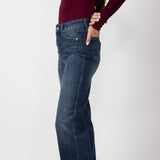 Judy Blue Mid Rise Classic Straight Jeans for Women 