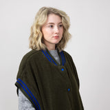 Sherpa Vest for Women in Olive 