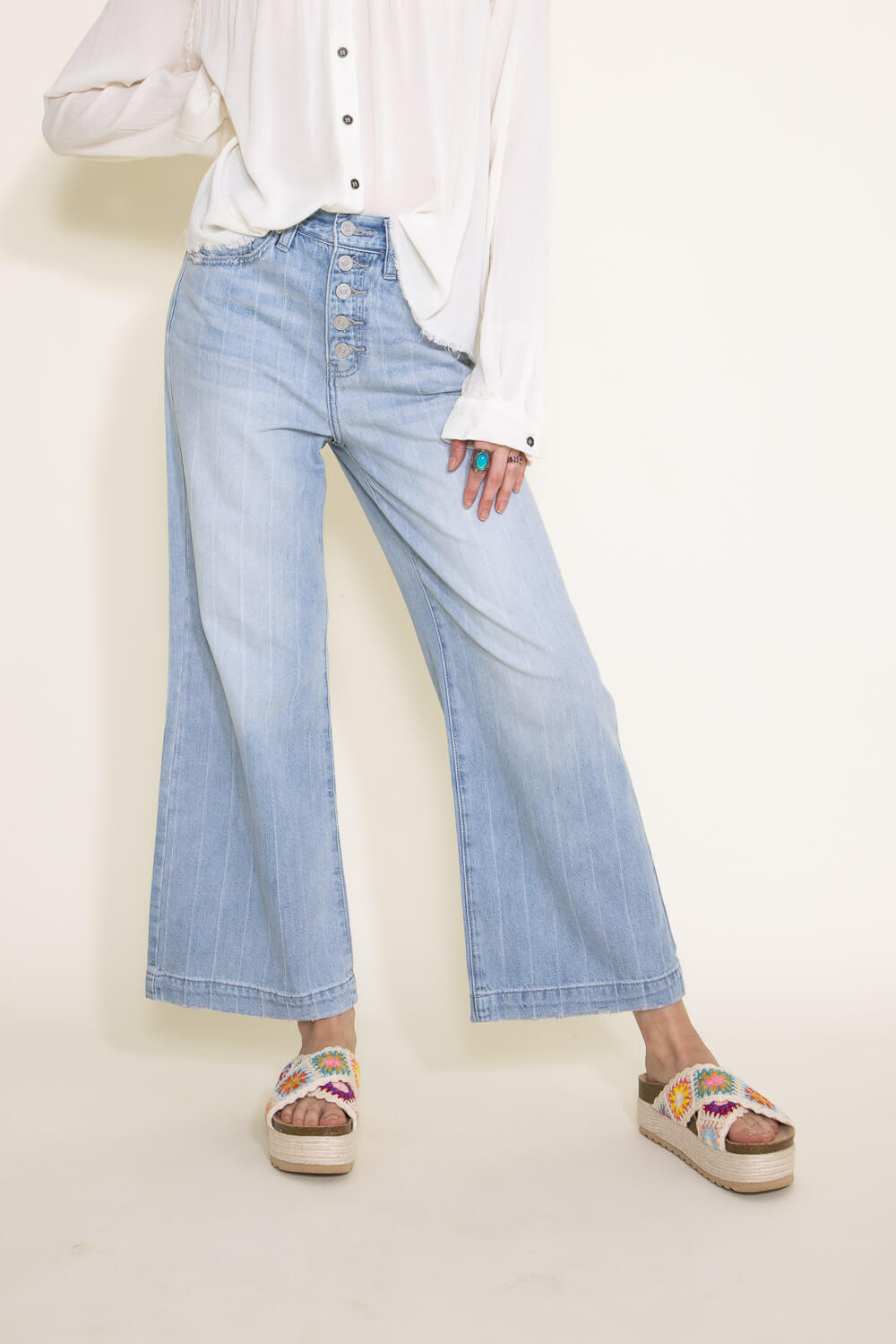 Judy Blue High Rise Dyed Front Seam Straight Jeans for Women in