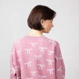 Bow Sweater for Women in Pink