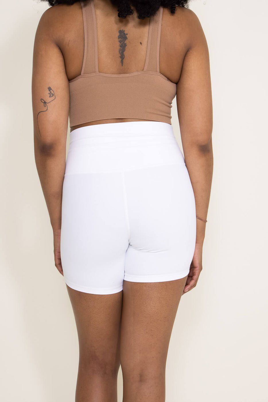 Biker shorts white best sale