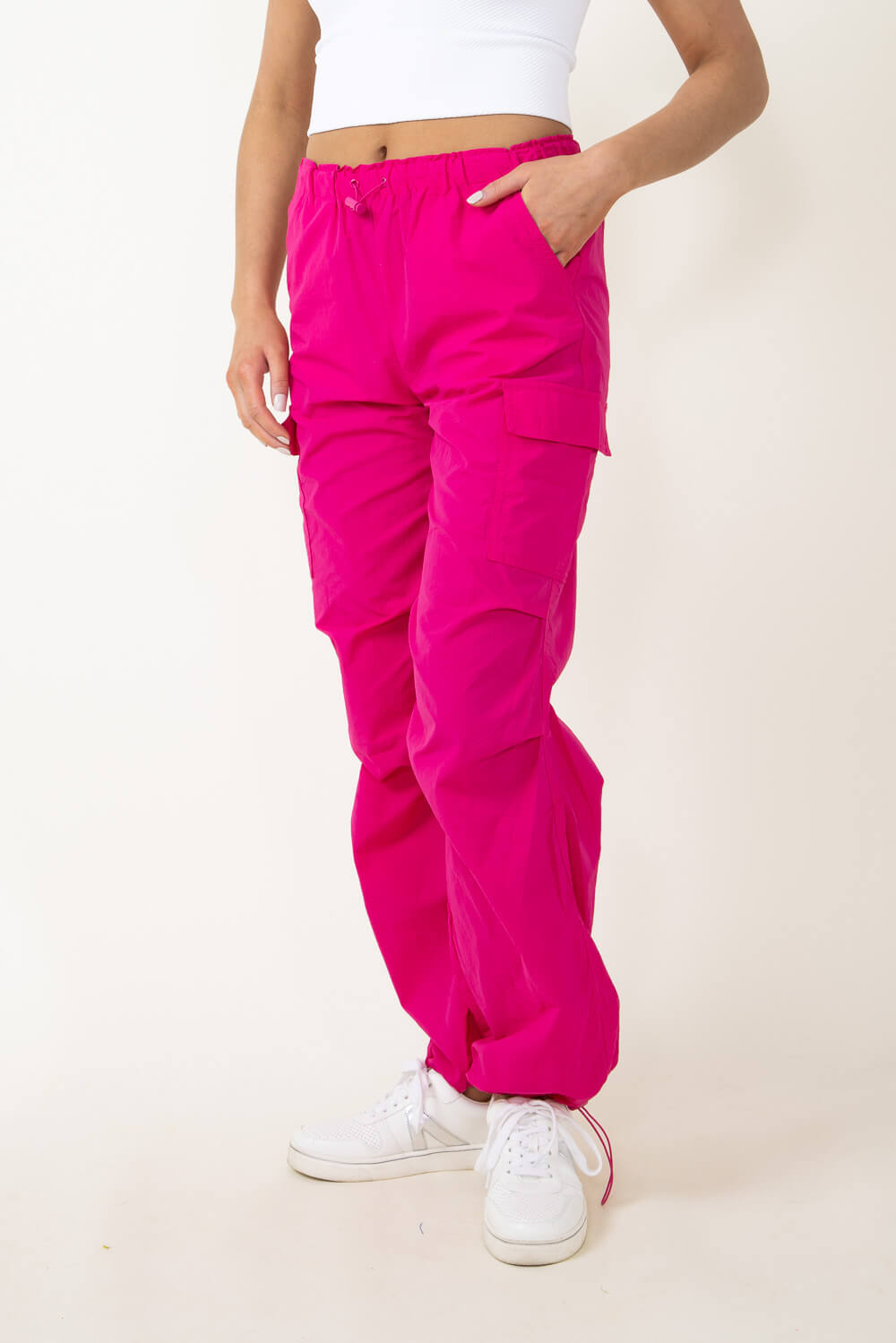 Satin Jogger Pants Hot Pink - Southern Fashion Boutique Bliss